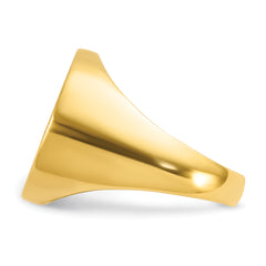 14k 20x18mm Men's Round Signet Ring
