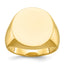 14k 20x18mm Men's Round Signet Ring