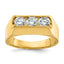 Men's Three-Stone Diamond Ring in 14K Yellow Gold (1 ct. tw.), Size 10 - Sophia Jewelers