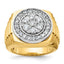 Men's Lab-Grown Diamond Cluster Ring in 14K Two-Tone Gold (1 7/8 ct. tw.), Size 10 - Sophia Jewelers