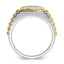 Men's Round Diamond Cluster Ring in 14K Two-Tone Gold (1/2 ct. tw.), Size 10 - Sophia Jewelers