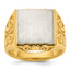 14k Two-Tone Engravable Square Signet ring