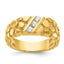 Men's Diagonal Stripe Diamond Nugget Ring in 14K Yellow Gold (1/4 ct. tw.), Size 10 - Sophia Jewelers