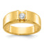 Men's Wide Band Solitaire Diamond Ring in 14K Yellow Gold (1/4 ct. tw.), Size 10 - Sophia Jewelers