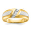 14k Two-tone Men's Polished and Satin 3-Stone 1/5 Carat AA Quality Diamond Ring - Sophia Jewelers