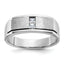 Men's Diamond Ring in 14K White Gold, Satin & Antiqued (1/10 ct. tw.), Size 10 - Sophia Jewelers