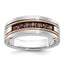 Men's Seven-Stone Brown Diamond Ring in 14K Two-Tone Gold (1/2 ct. tw.), Size 10 - Sophia Jewelers