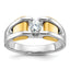 Men's Diamond Ring in 14K Two-Tone Gold (3/8 ct. tw.), Size 10 - Sophia Jewelers