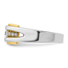 14k Two-tone Men's Complete Lab Grown VS/SI FGH Dia Ring - Sophia Jewelers