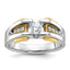 14k Two-tone Mens Diamond Ring Mounting, Mounting Only - Sophia Jewelers