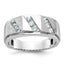 Men's Diamond Ring in 14K White Gold, Satin & Polished (1/2 ct. tw.), Size 10 - Sophia Jewelers