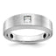 Men's Diamond Ring in 14K White Gold, 8mm (1/6 ct. tw.), Size 10 - Sophia Jewelers
