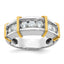Men's Seven-Stone Diamond Ring in 14K Two-Tone Gold (1 ct. tw.), Size 10 - Sophia Jewelers