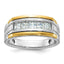 Men's Five-Stone Square Diamond Ring in 14K Two-Tone Gold (1 ct. tw.), Size 10 - Sophia Jewelers