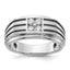 Men's Black Lab-Grown Diamond Ring in 14K White Gold (1/3 ct. tw.), Size 10 - Sophia Jewelers