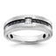 14k White Gold Polished and Brushed Diamond Mens Ring Mounting, Mounting Only - Sophia Jewelers