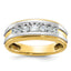 Men's White Seven-Stone Diamond Ring in 14K Yellow Gold (1/2 ct. tw.), Size 10 - Sophia Jewelers