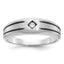 14k White Gold Mens Polished and Satin Diamond Ring Mounting, Mounting Only - Sophia Jewelers