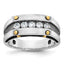 Men's Five-Stone Lab-Grown Diamond Ring in 14K Two-Tone Gold (1/2 ct. tw.), Size 10 - Sophia Jewelers