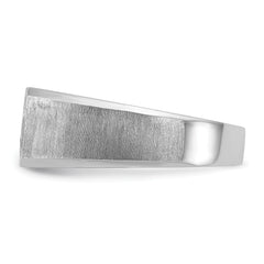 14k White Gold 1 carat Lab Grown Diamond VS/SI+ G+ Complete Polished and Satin Men's Ring