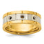 14k Two-tone Three Stone Prong Set Men's Ring Mounting, Mounting Only - Sophia Jewelers