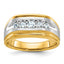 Men's Lab-Grown Diamond Ring in 14K Two-Tone Gold, 2.7mm (1/2 ct. tw.), Size 10 - Sophia Jewelers