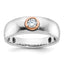 14k Two-tone White/Rose Gold Mens 1/4 carat Diamond Complete Ring - Sophia Jewelers