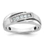 Men's Black Five-Stone Diamond Ring in 14K White Gold (1/4 ct. tw.), Size 10 - Sophia Jewelers