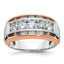 Men's Lab-Grown Diamond Five-Stone Ring in 14K Two-Tone Gold, 2.45mm (1 ct. tw.), Size 10 - Sophia Jewelers