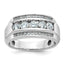 Men's Three-Row Diamond Ring in 14K White Gold (1 1/4 ct. tw.), Size 10 - Sophia Jewelers