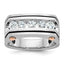 Men's Five-Stone Lab-Grown Diamond Ring in 14K Two-Tone Gold, 3.7mm (1 ct. tw.), Size 10 - Sophia Jewelers