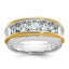 Men's White Lab-Grown Diamond Ring in 14K Two-Tone Gold, 5.1mm (1 1/2 ct. tw.), Size 10 - Sophia Jewelers