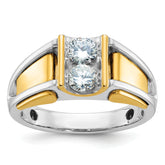 14k Two-tone Men's Complete Lab Grown VS/SI FGH Dia Ring - Sophia Jewelers