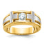Men's Cut-Out Diamond Cross Ring in 10K Two-Tone Gold (1/2 ct. tw.), Size 10 - Sophia Jewelers