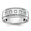 Men's Square Diamond Five-Stone Ring in 14K White Gold (1 1/4 ct. tw.), Size 10 - Sophia Jewelers