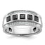 Men's Square White Diamond Five-Stone Ring in 14K White Gold (1 1/5 ct. tw.), Size 10 - Sophia Jewelers