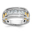 Men's Five-Stone Lab-Grown Diamond Ring in 14K Two-Tone Gold, 3.15mm (1 ct. tw.), Size 10 - Sophia Jewelers