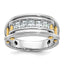 Men's Channel-Set Five-Stone Square Diamond Ring in 14K Two-Tone Gold (1 ct. tw.), Size 10 - Sophia Jewelers