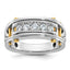 Men's Lab-Grown Diamond Ring in 14K Two-Tone Gold, 1.7mm (1/2 ct. tw.), Size 10 - Sophia Jewelers