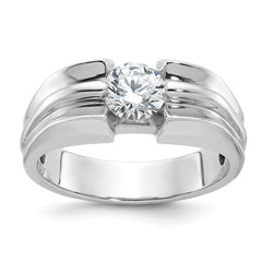 14k White Gold 1 carat Lab Grown Diamond VS/SI+ G+ Complete Men's Ring