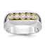 Men's Five-Stone Diamond Ring in 14K Two-Tone Gold, 2.6mm (1/2 ct. tw.), Size 10 - Sophia Jewelers