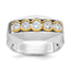 Men's Five-Stone Diamond Ring in 14K Two-Tone Gold (1 ct. tw.), Size 10 - Sophia Jewelers