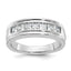 Men's Seven-Stone Square Diamond Ring in 14K White Gold (1 ct. tw.), Size 10 - Sophia Jewelers