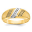 Men's Polished Satin Lab-Grown Diamond Ring in 14K Gold (1/20 ct. tw.), Size 10 - Sophia Jewelers