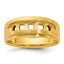 14k Five Stone Polished and Brushed Men's Ring Mounting, Mounting Only - Sophia Jewelers