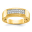 14k Mens Polished 2-Row Ring Mounting, Mounting Only - Sophia Jewelers