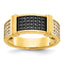 Men's Black & White Diamond Ring in 14K Yellow Gold (5/8 ct. tw.), Size 10 - Sophia Jewelers
