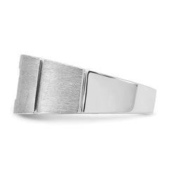 14k White Gold 5/8 carat Lab Grown Diamond VS/SI+ G+ Complete Polished and Satin Men's Ring