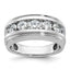 Men's Stone Lab-Grown Diamond Ring in 14K White Gold (1 3/4 ct. tw.), Size 10 - Sophia Jewelers