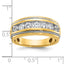 14k with White Rhodium Mens Polished and Milgrain 7-Stone 1 Carat AA Diamond Ring - Sophia Jewelers